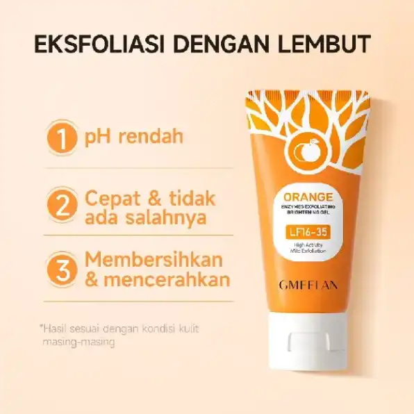 GMEELAN SET Orange Exfoliating Gel 1 Menit 50g+Krim Pemutih Ketiak Bunga Sakura Bersih 30g