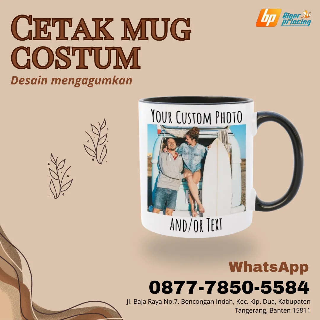 DESAIN MENGAGUMKAN, Cetak mug costum,di CISAUK KAB. TANGERANG