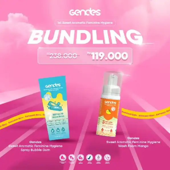 PROMO BUNDLING LIVE GENDES || PAKET 1 SPRAY + 1 FOAM BEBAS VARIAN