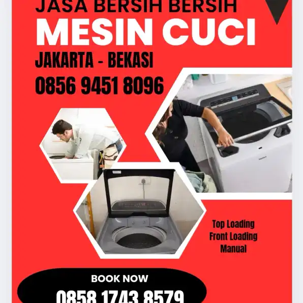 0856 9451 8096 Jasa Bersih Bersih Mesin Cuci Pondok Bambu Jakarta Timur