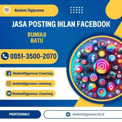 Jasa Posting Facebook Terbaik, Bumiaji, Blitar