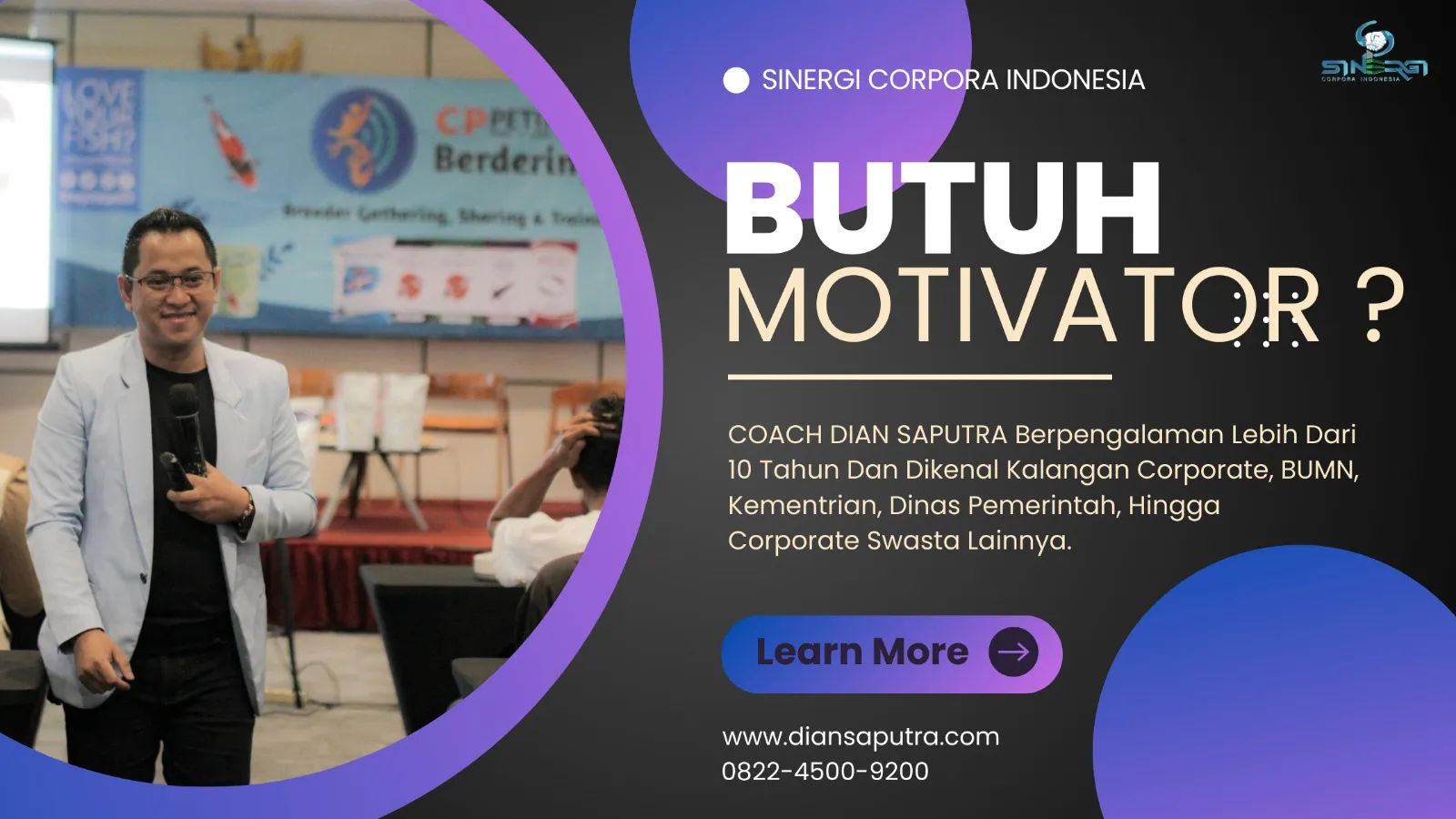 Pembicara Motivator Klaten , Terpercaya & Solutif, Dian Saputra