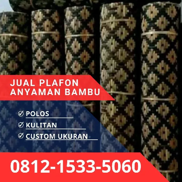 Jual Plafon Anyaman Bambu Bilik Sukabumi 0812,1533,5060