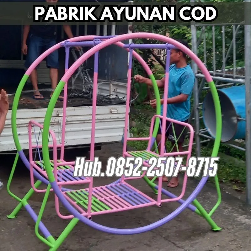 Hub 0852-2507-8715 TERPECAYA !! ayunan besi bulat Dan mainan outdoor untuk tk Kec Jekulo Kudus Bayar COD Free Ongkir