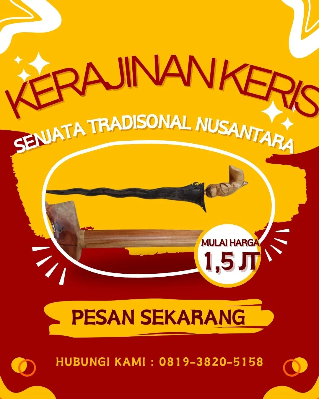 Tempat Jual Keris Bali Keris Panjang Media Pembelajaran Sejarah   Karanganyar Malang Kerajinan Keris