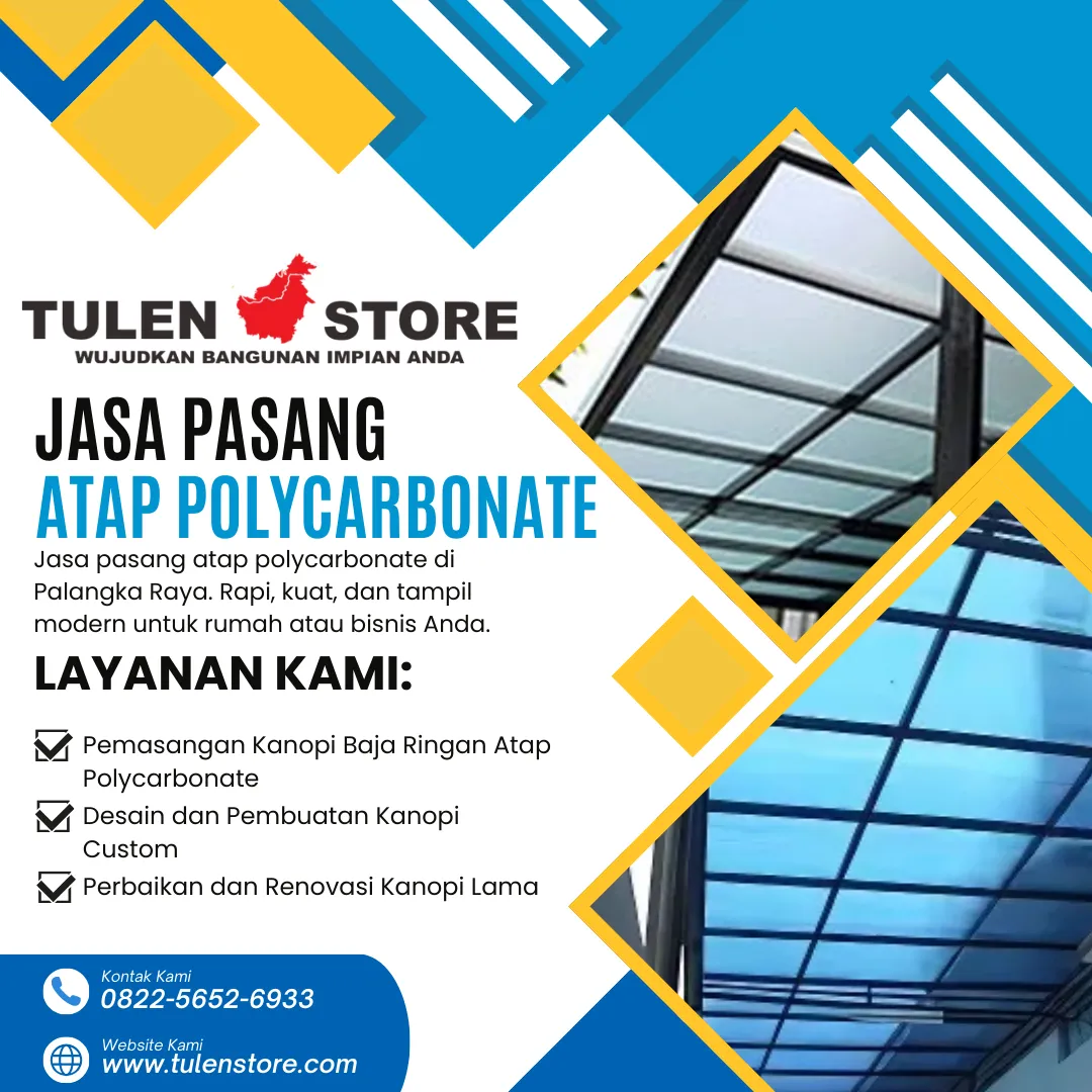 Harga kanopi polycarbonate per meter Palangkaraya