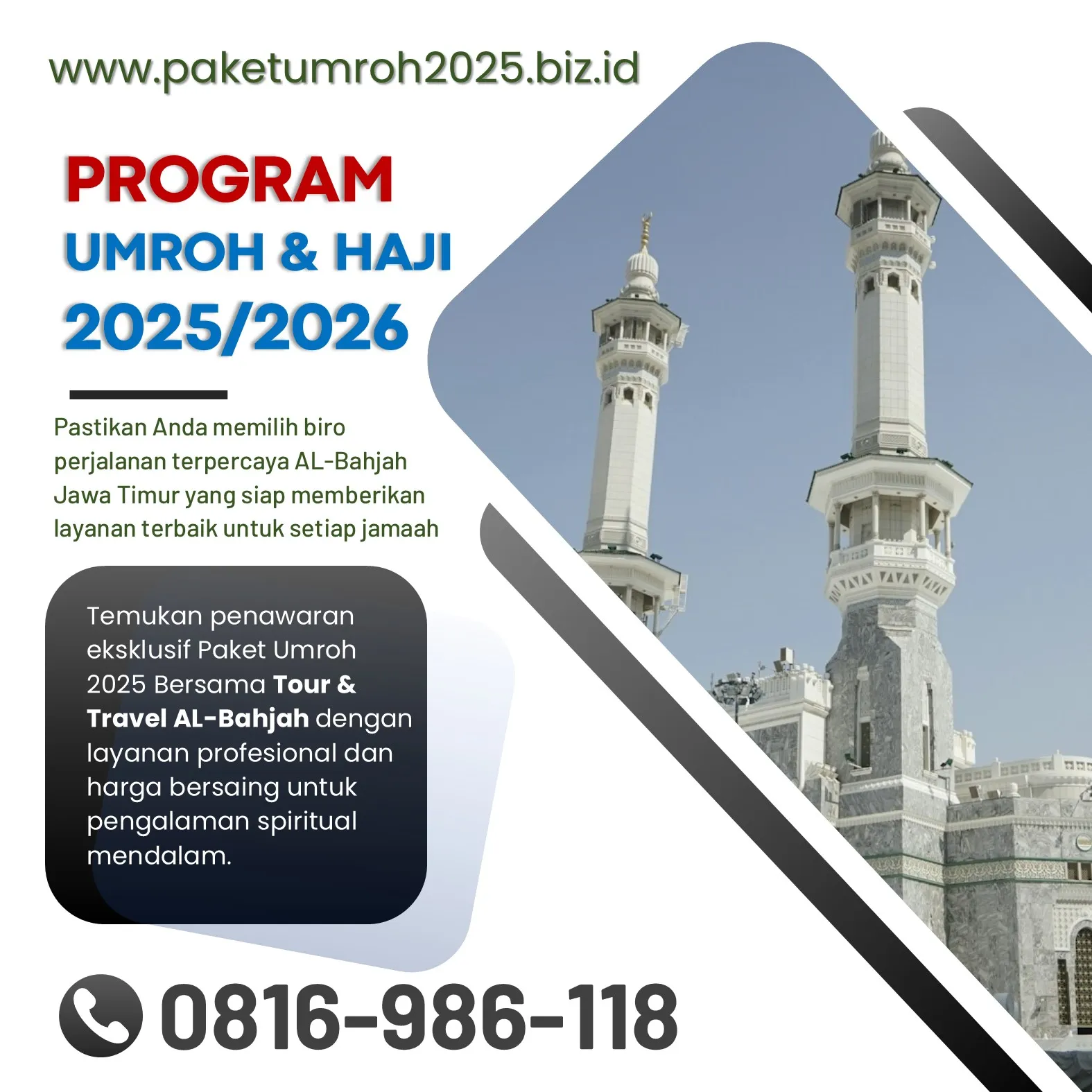 Travel Umroh Akhir Tahun 2025 Kasembon Malang Bersama AL Bahjah
