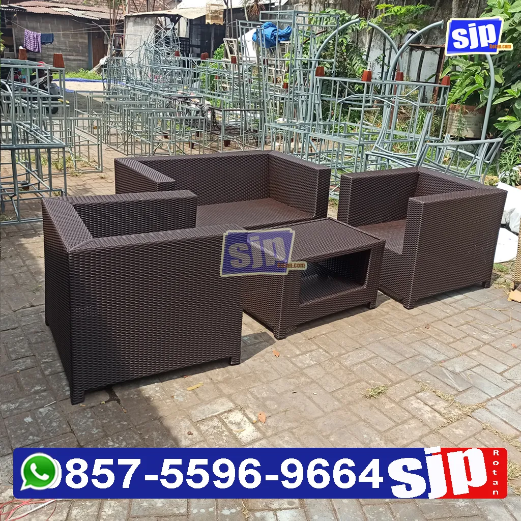 Jual sofa Rotan sintetis outdoor, Jual Kursi Rotan