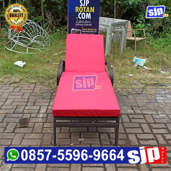 0857-5596-9664 sunbed rotan sintetis, Furniture rotan sintetis, kursi kolam renang, sun lounger