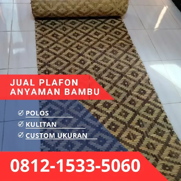 Jual Plafon Anyaman Bambu Bilik Tasikmalaya 0812,1533,5060