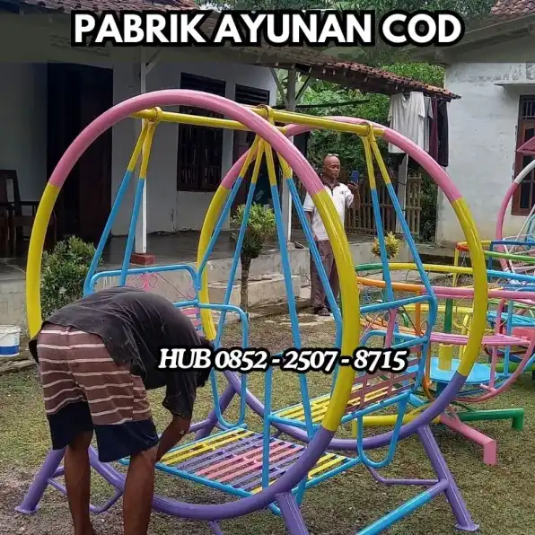 Hub 0852-2507-8715 DIJAMIN AMAN ! ayunan besi bulat besar Dan mainan playground Kec Cikalongkulon Cianjur Bayar COD Free Ongkir