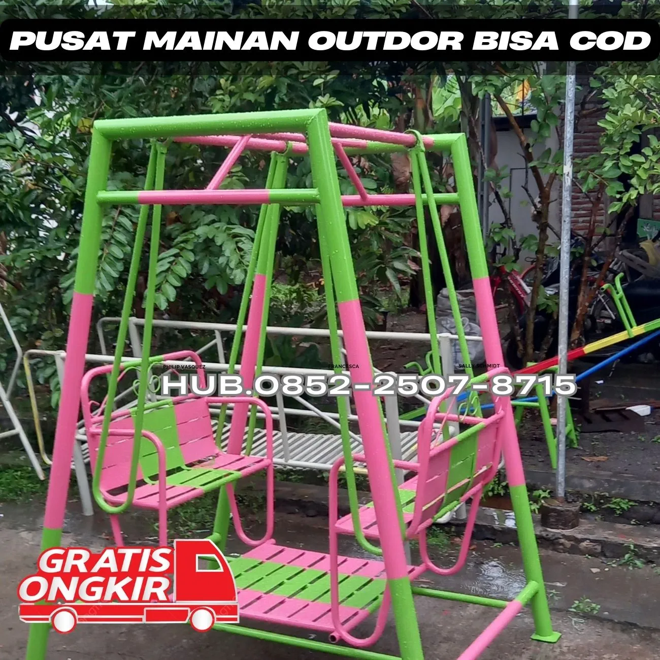 Desain ayunan besi hollow Dan produsen playground Kec Maospati Magetan