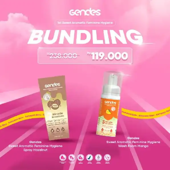 PROMO BUNDLING LIVE GENDES || PAKET 1 SPRAY + 1 FOAM BEBAS VARIAN