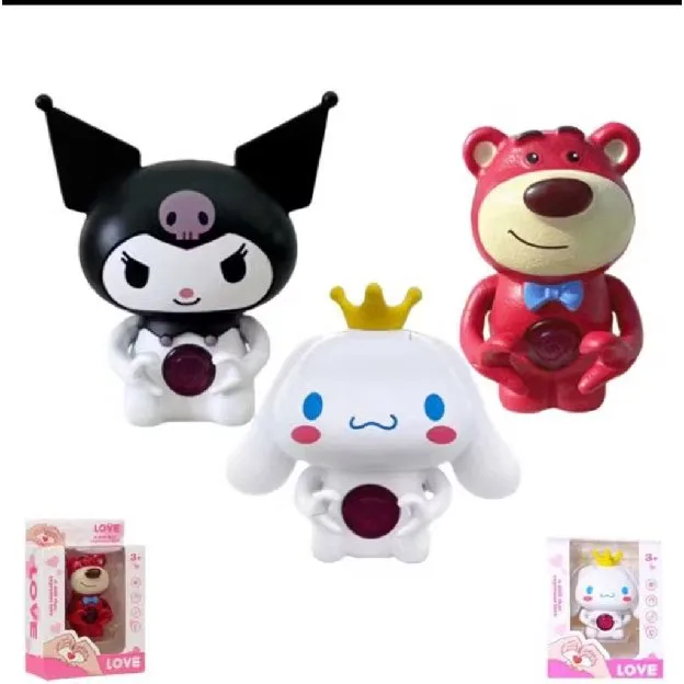 Boneka I Love You Cinnamoroll Melody Kuromi Sanrio LED Night Light Gantungan Kunci