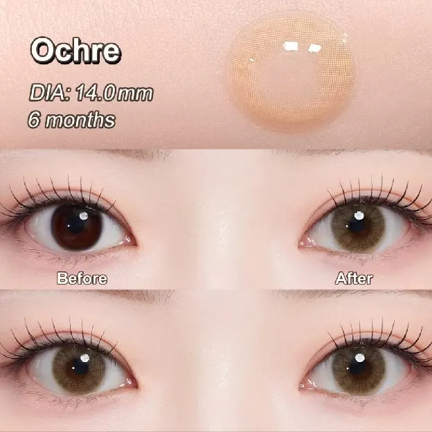 Magister softlens Minus 14.00MM Queen Ochre Soflen Minus Graphite Amber Soflen