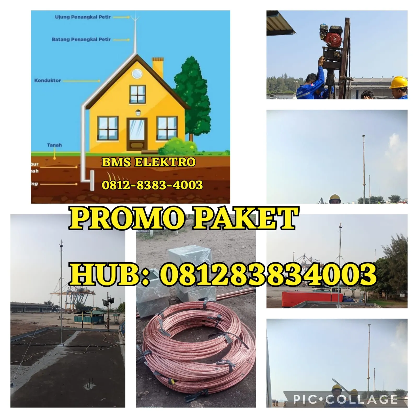 Promo Hari Ini Pasang Penangkal Petir Rumah Bantar Gebang,- Bekasi