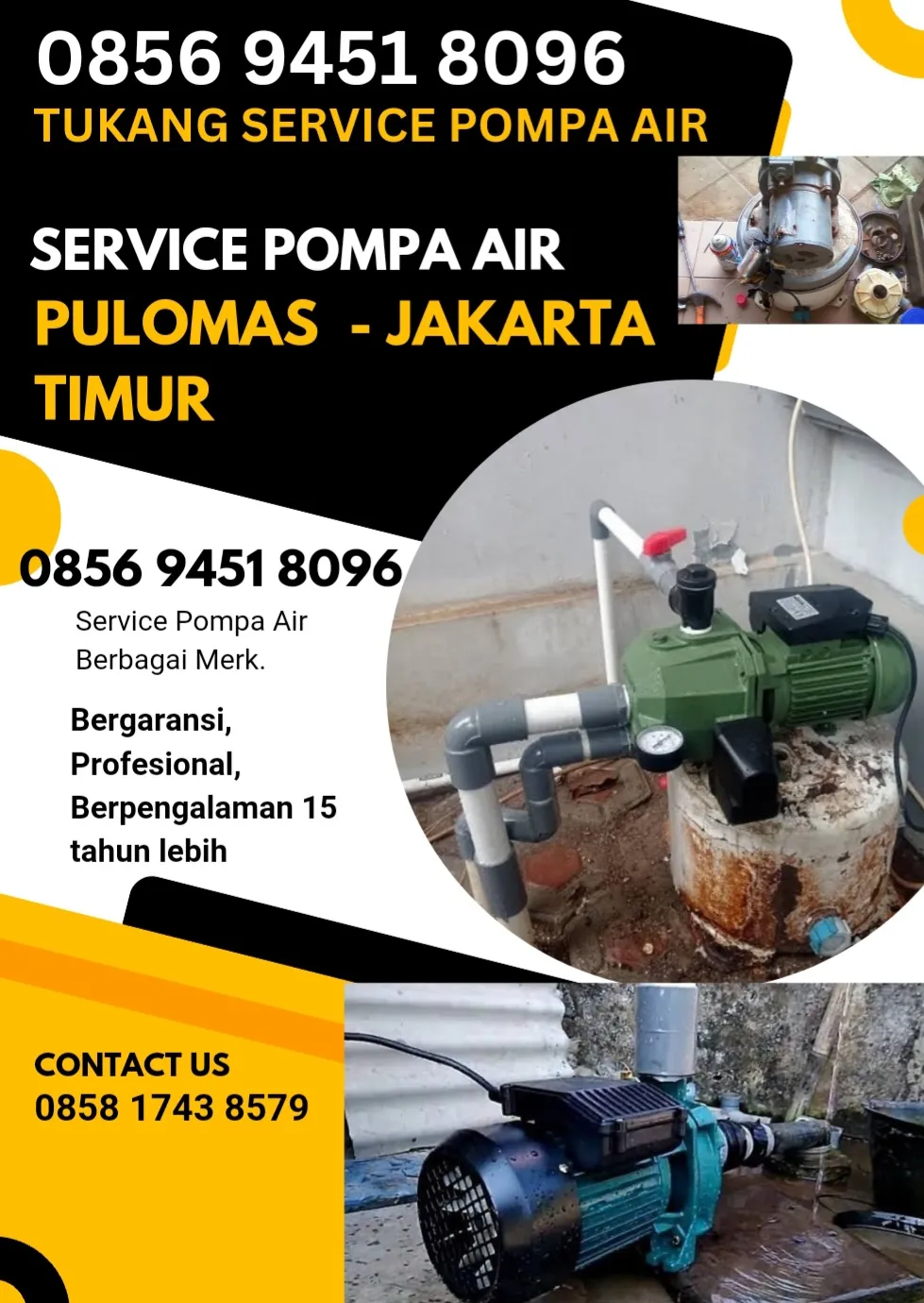 Jasa Service Pompa Air Pulomas Jakarta Timur 0856 9451 8096