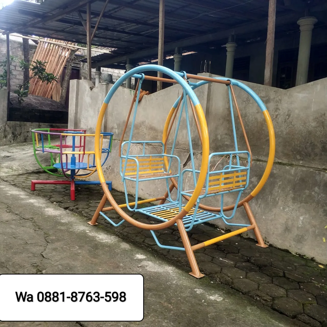 Perngrajin Ayunan Besi Taman dan Jungkat-jungkit di Ciwandan Cilegon