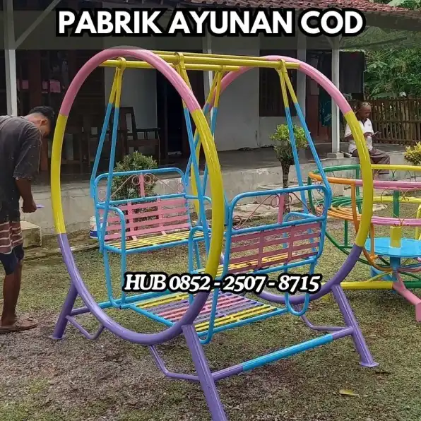 Hub 0852-2507-8715 DIJAMIN AMAN ! ayunan besi bulat besar Dan mainan playground Kec Cipayung Depok Bayar COD Free Ongkir