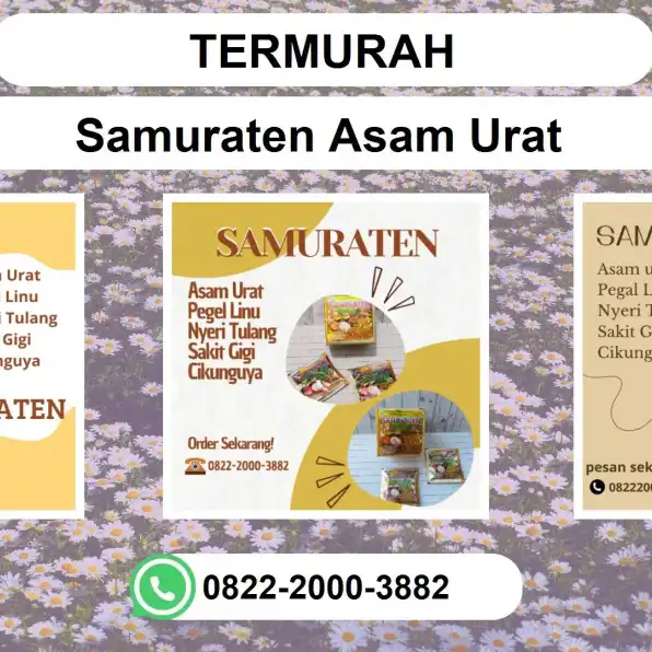 TERMURAH, 0822-2000-3882 DISTRIBUTOR Samuraten Asam urat Kediri