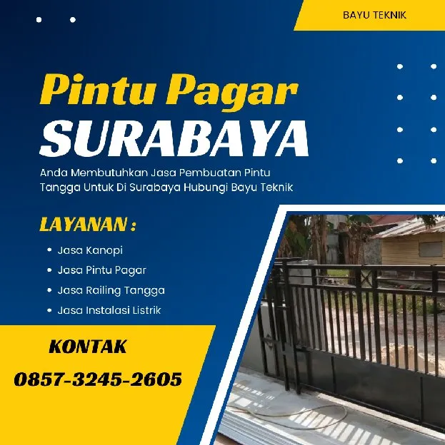 Jasa Pintu Pagar Sambikerep 0857  3245  2605