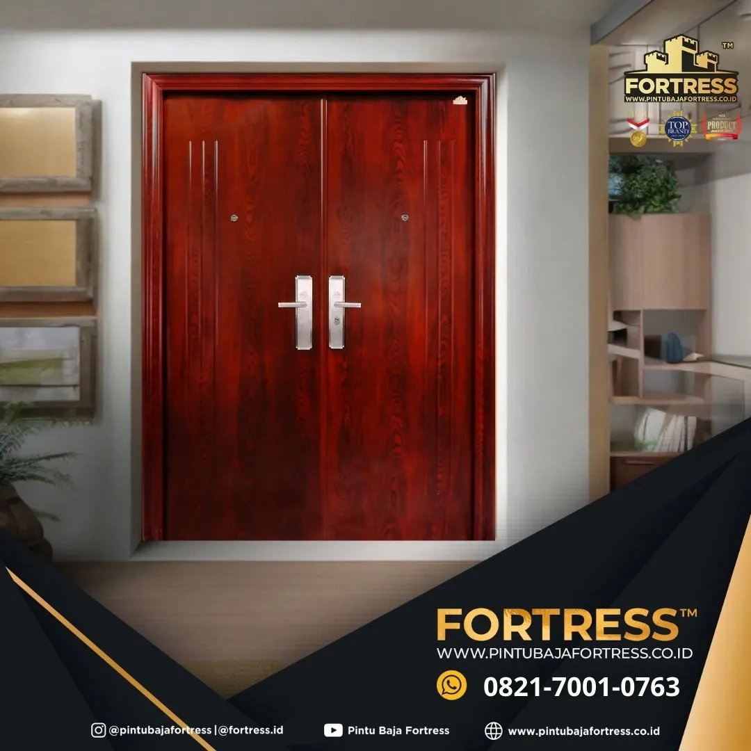 (FORTRESS) Pintu Utama 2 Daun Modern Baja Di Banjarmasin