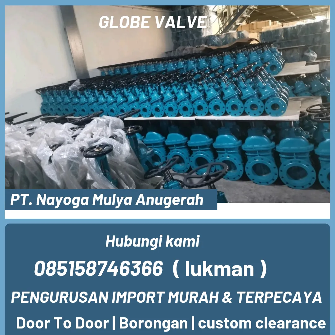 JASA IMPORT DARI MALTA GLOBE VALVE DOOR TO DOOR - INDONESIA