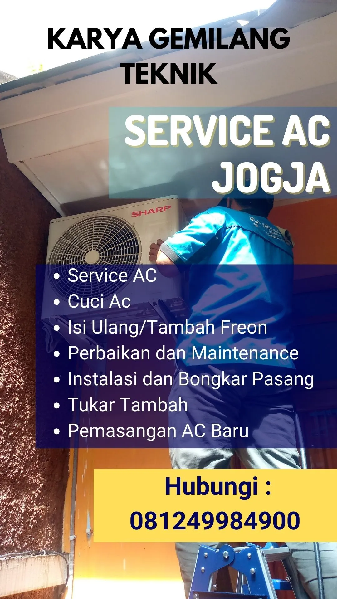 Service AC, Cuci AC, Pasang AC di Wirobrajan Jogja