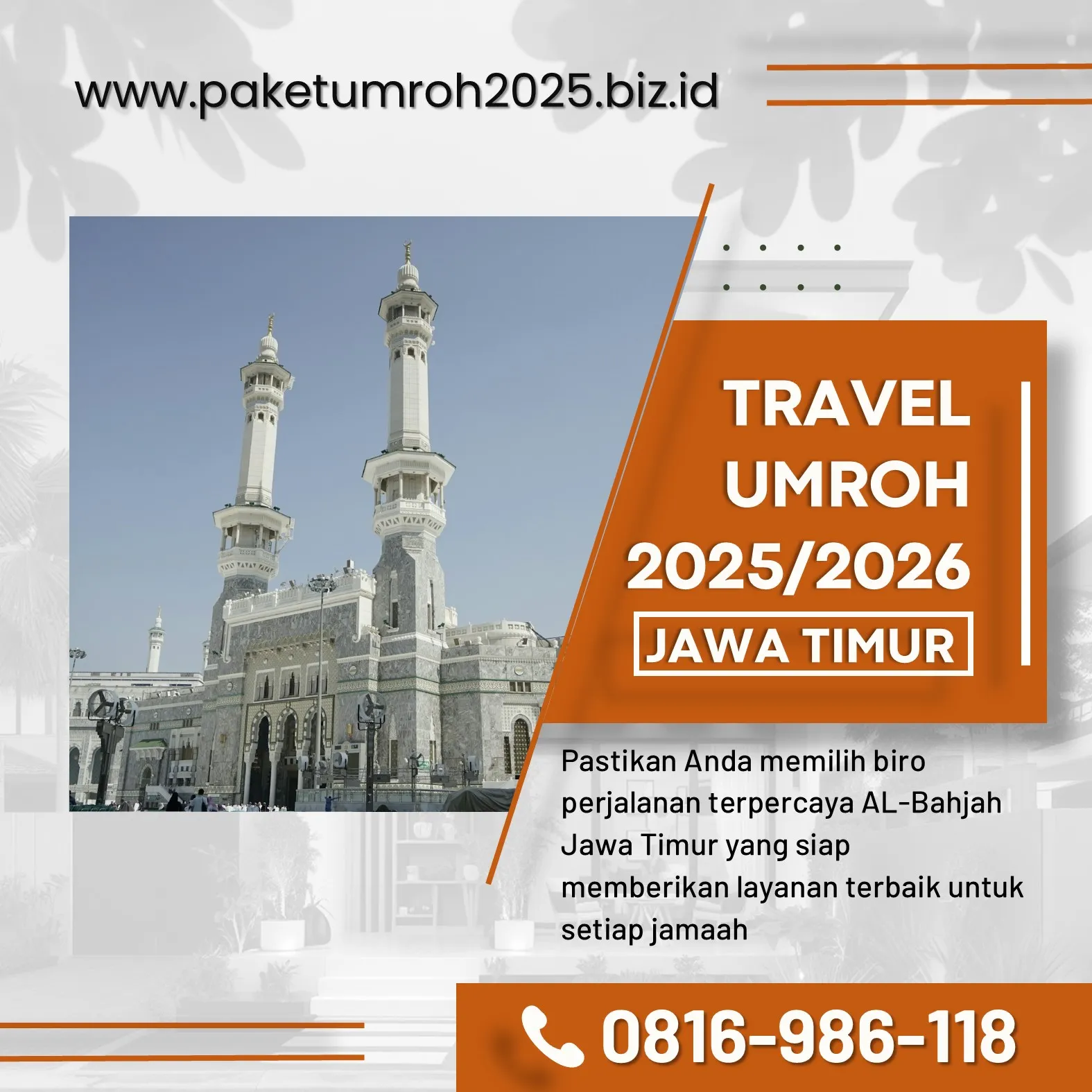 Paket Umroh VIP 2025 Pagak Malang AL Bahjah