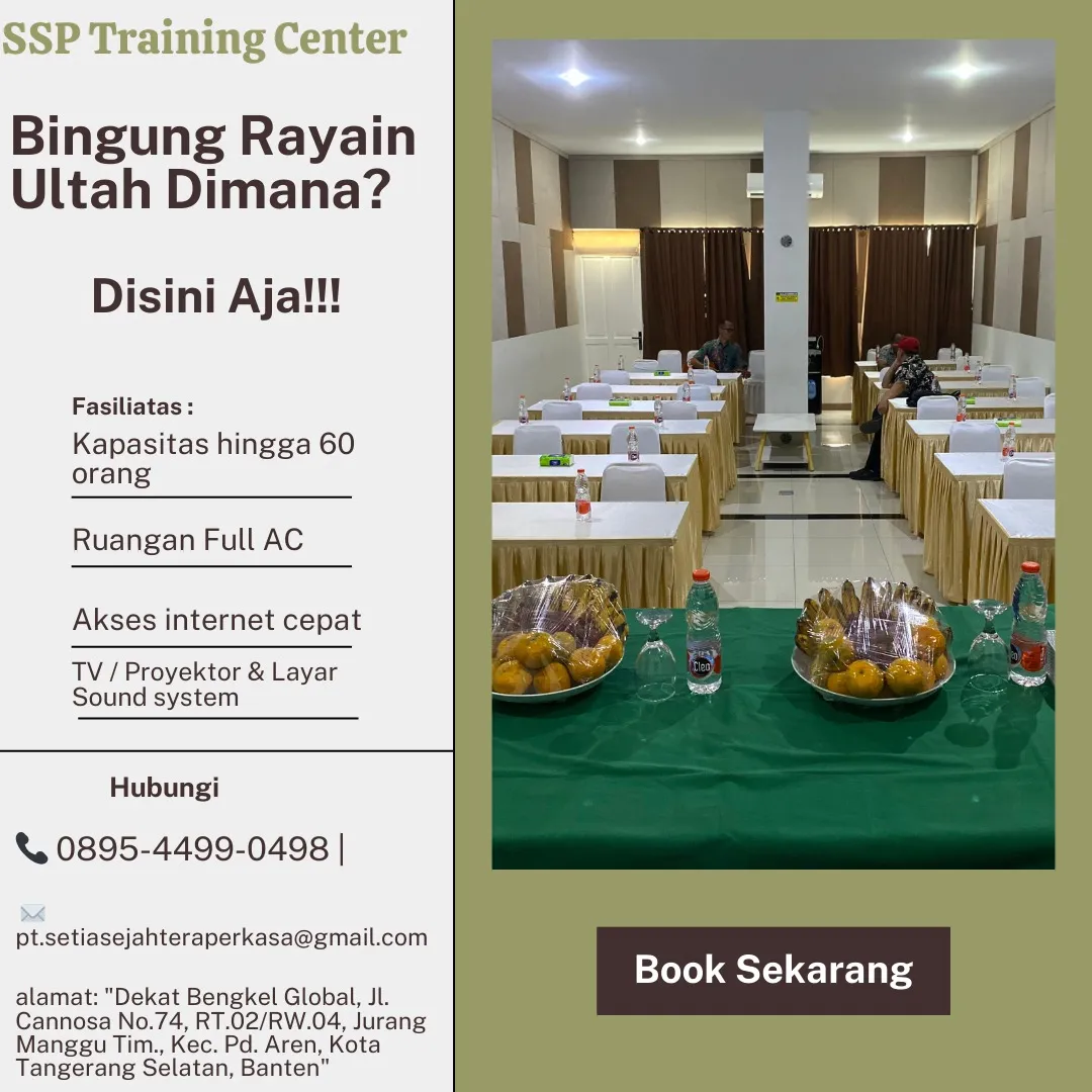 PROMO, Sewa Ruang Training di Tangerang Selatan