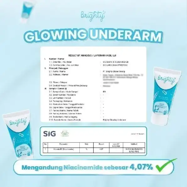 Brighty Glowing Underarm Pemutih Ketiak No.1 Di Indonesia Mencerahkan Memutihkan Pencerah Ketiak Sel