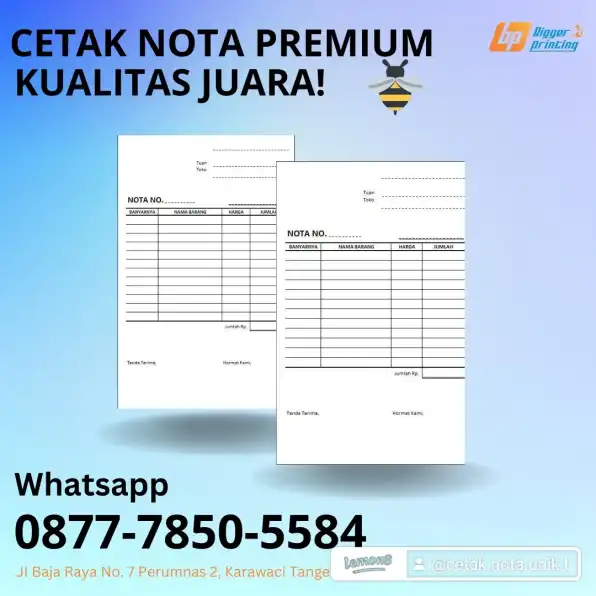 Cetak Nota Premium