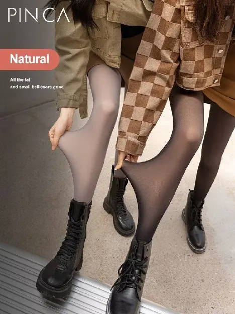 PantyHouse Thermal Kesan Transparan dengan inner Flecee Legging Stocking Thermal