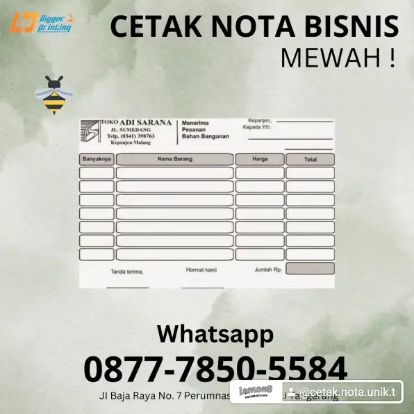 Cetak Nota Bisnis 2