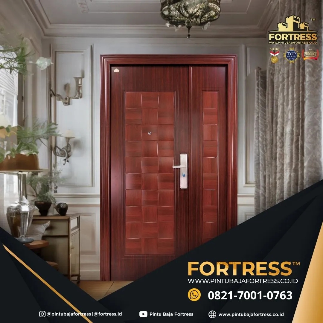 MEGAH..!! WA 0821 7001 0763 (FORTRESS) Pintu Kamar Mandi Dari Baja Ringan Motif Kayu Di Bekasi