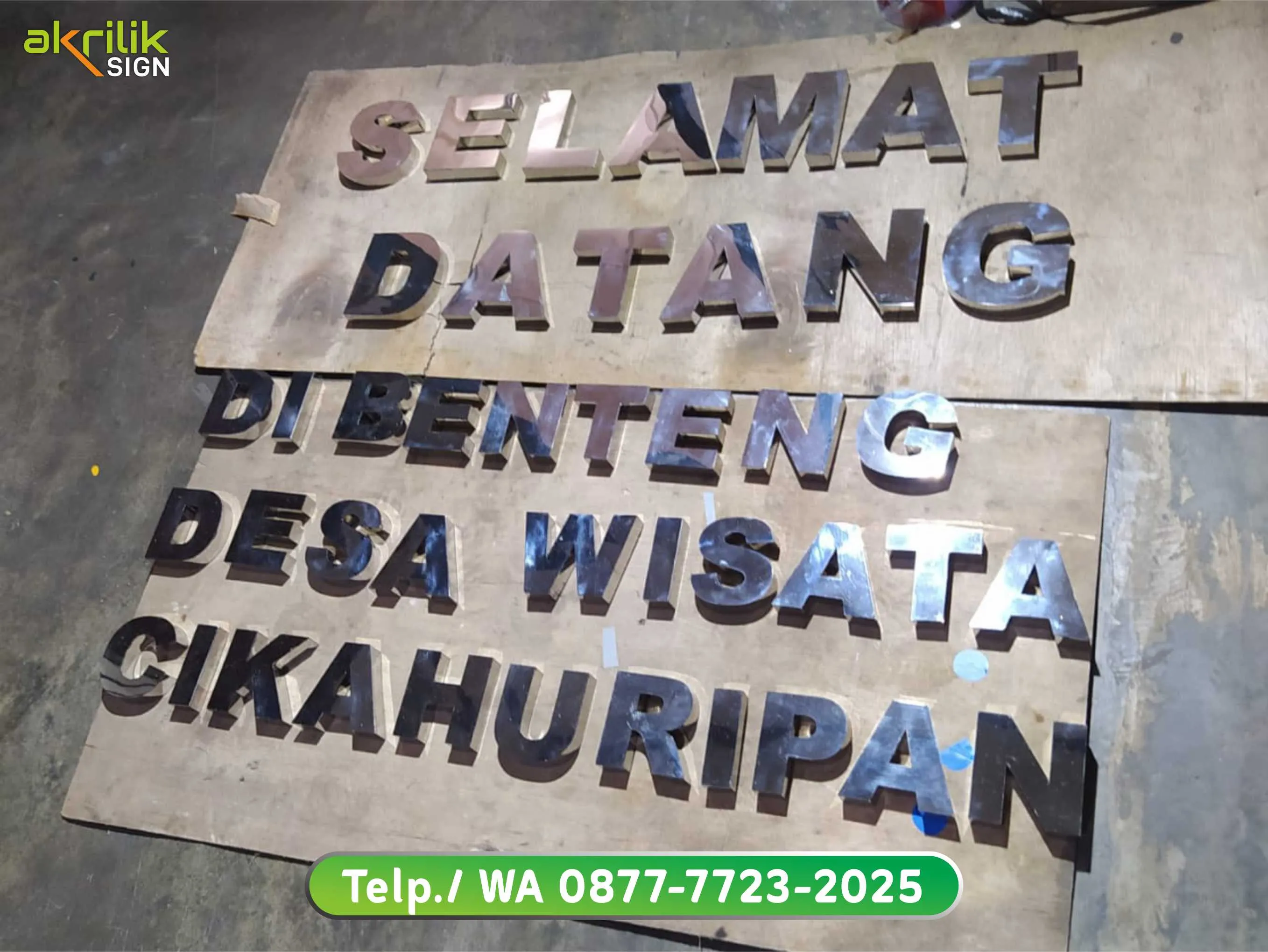 Jasa Huruf Timbul Stainless Garut Kota