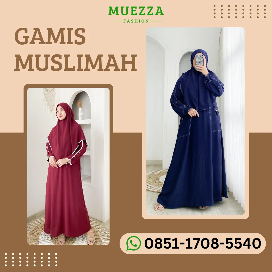 BERKELAS 0851-1708-5540 Tempat Jual Gamis Polos Untuk Anak Magelang Semarang Muezza Fashion