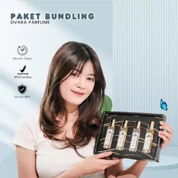 (BPOM) PAKET BUNDLING DVARA PARFUM 4 BOTOL SPRAY 30 ML, PARFUM PRIA DAN WANITA EAU DE PARFUME TAHAN