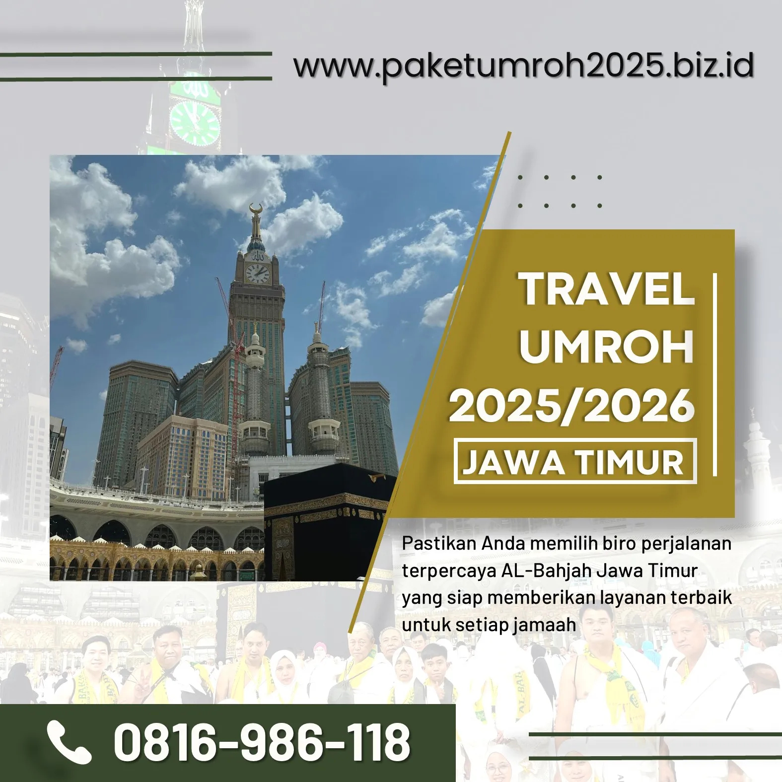 Paket Umroh VIP 2025 Poncokusumo Malang AL Bahjah