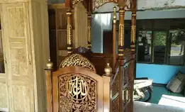 mimbar pidato masjid kayu jati berkualitas