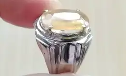 Cincin Batu Permata Natural Yellow Sapphire / Safir Kuning Yakut