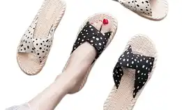 Sandal Etnik Silang Polkadot 