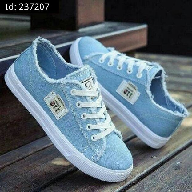 Sepatu Sneaker Wanita Denim (Bayar Di Tempat)