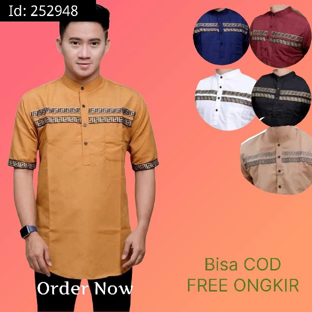 Baju Koko Pria Batara Lengan Pendek 