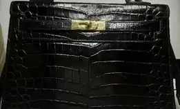 Hermes Kelly Croco - Black