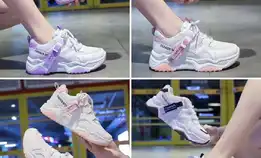 *Sepatu Wanita Sneakers Korea Tali Bintik Wanwoo* 