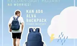 Alva Backpack Jims Honey Ukuran 29x42,5x12