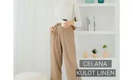 Celana Kullot Linen Celana Wanita