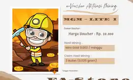 E-Voucher Aktivasi Mini Gold Mining/Peluang Investasi Logam Mulia