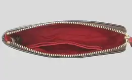 Coach Corner Zip Wristlet In Signature Canvas - Red Brown (Ch 58035)